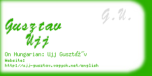 gusztav ujj business card